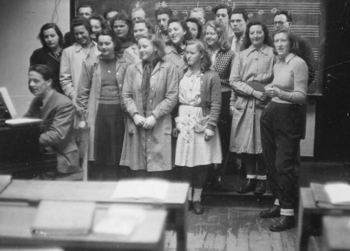 Frå undervisning på Oslo lærerskole på 1950-talet.