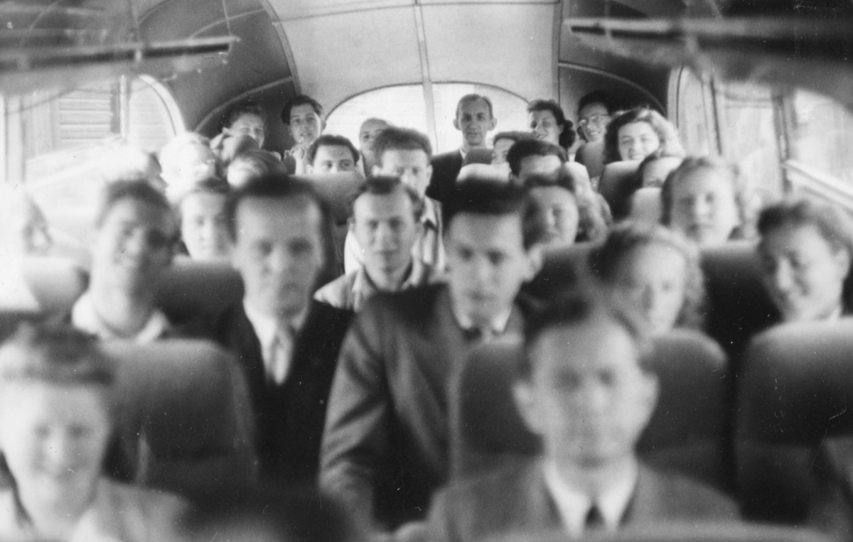 Serie med bilde frå ei eller fleire reiser med lærarskulestudentar på 1950-talet.