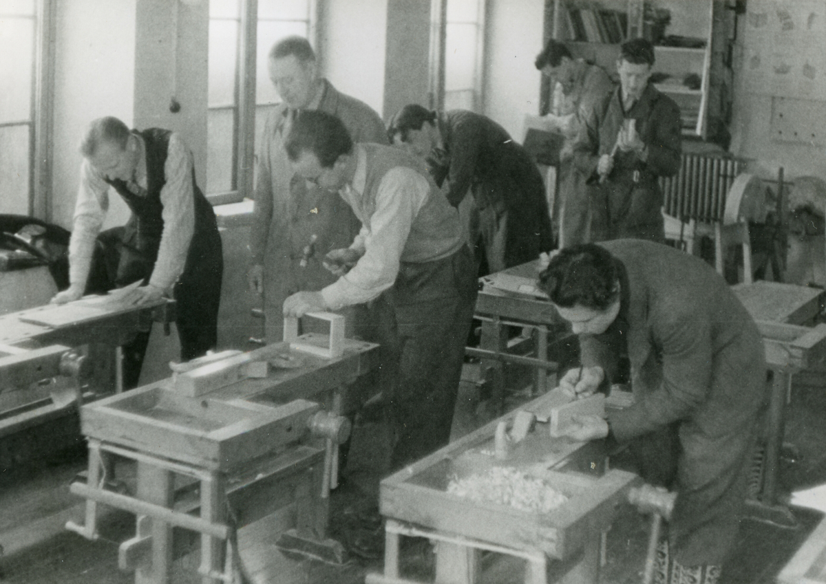 Frå undervisning på Oslo lærerskole på 1950-talet.
