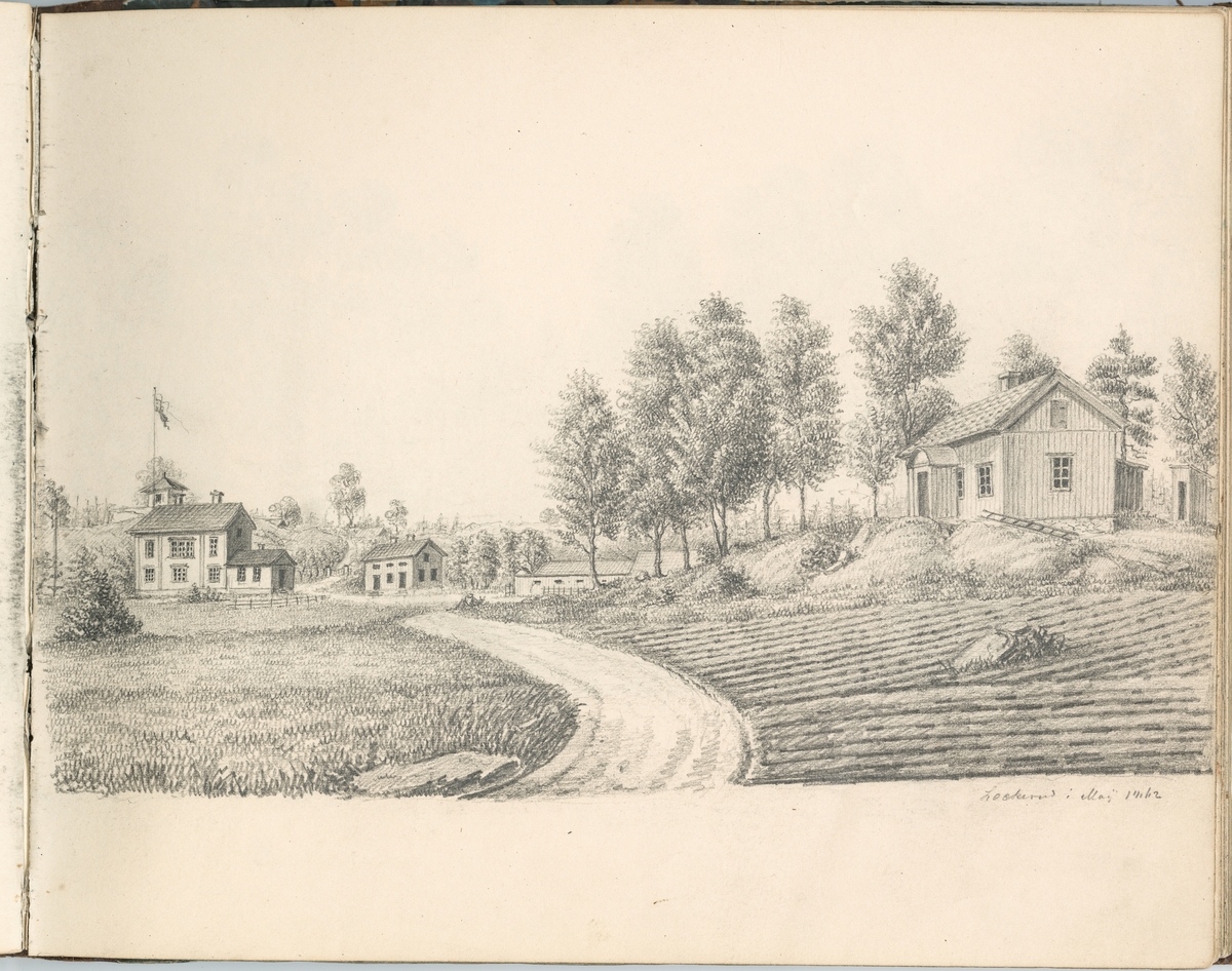 Blyertsteckning: Lockerud i Maij 1842.

Ur ett halvfranskt band med blyertsteckningar och akvareller.