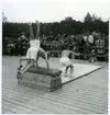 Västerås, Vallby.
Gymnastikuppvisning på Vallby friluftsmuseum, juli 1946.