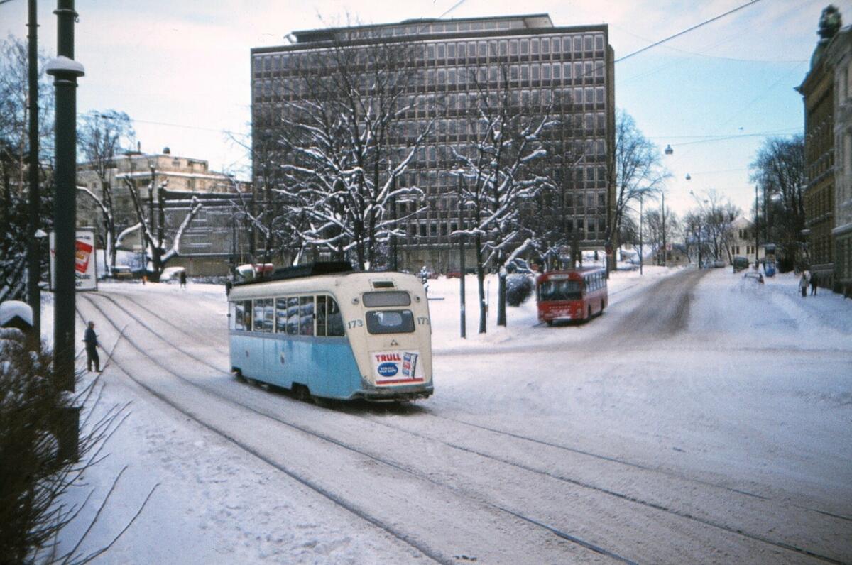 Oslo Sporveier, E1 173, linje 9. Skillebekk.