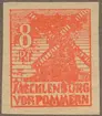 Frimärke ur Gösta Bodmans filatelistiska motivsamling, påbörjad 1950. Frimärke från Mecklenburg-Vorpommern, 1946. Väderkvarn