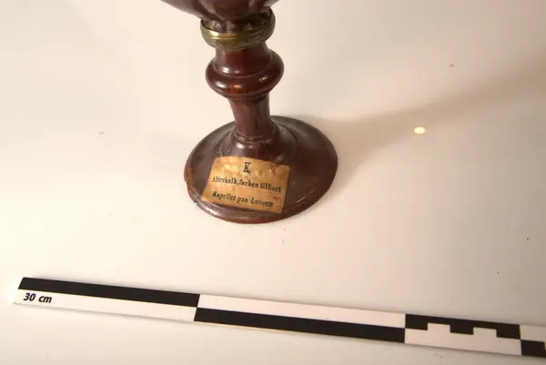 Alterkalk fra St.Halvards kapell på Løvøya, 1662.