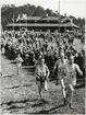 Västerås, Vallby.
Löpning vid Vallby friluftsmuseum, 1950.