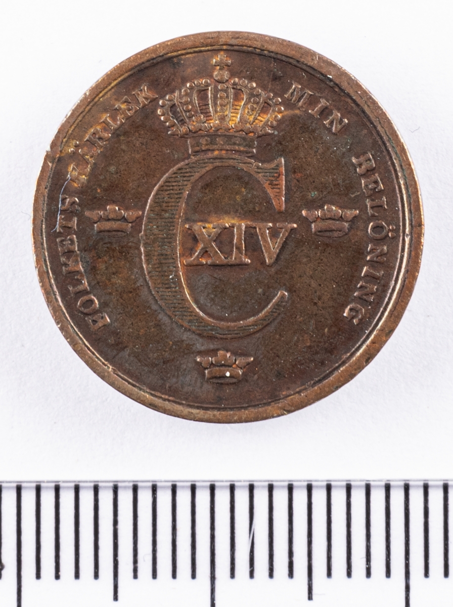 Mynt, Sverige, 1/3 skilling banco, 1839.