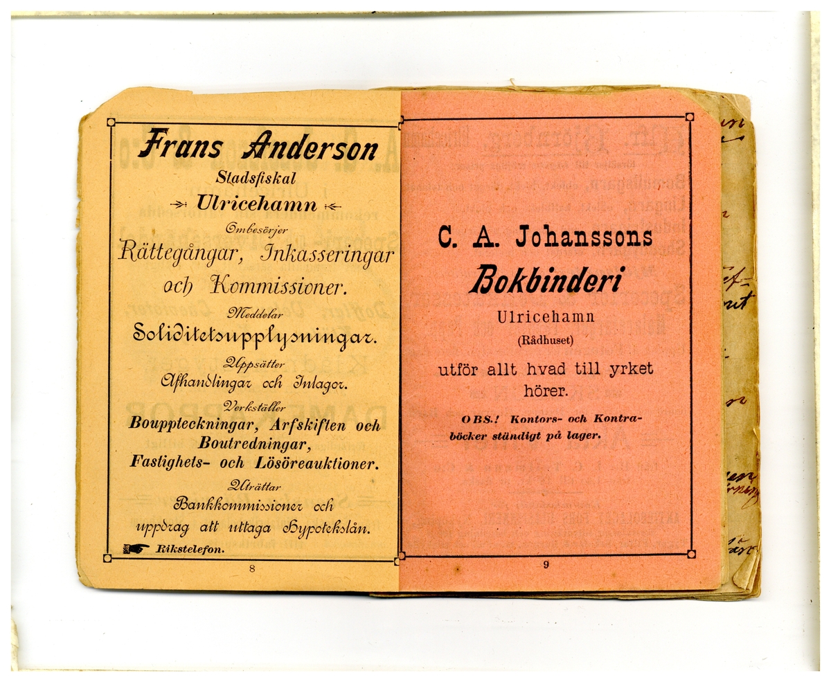 Kölabydagboken 1901