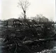 Ladugårdsbrand i Bläsinge, Löttorp 22/1 1961. Bilden tagen 23/1.