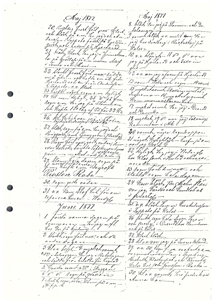 Tvärreddagboken 1876-1877