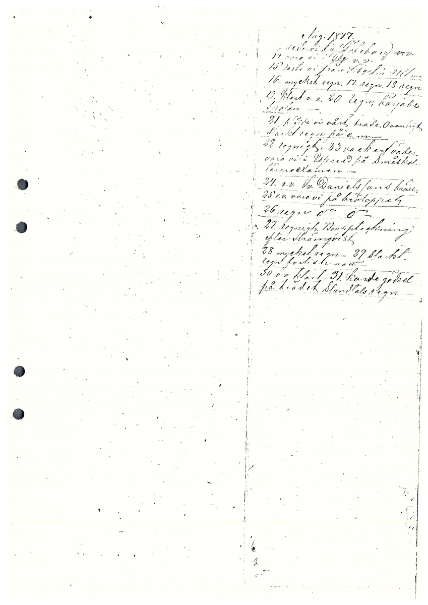 Tvärreddagboken 1876-1877