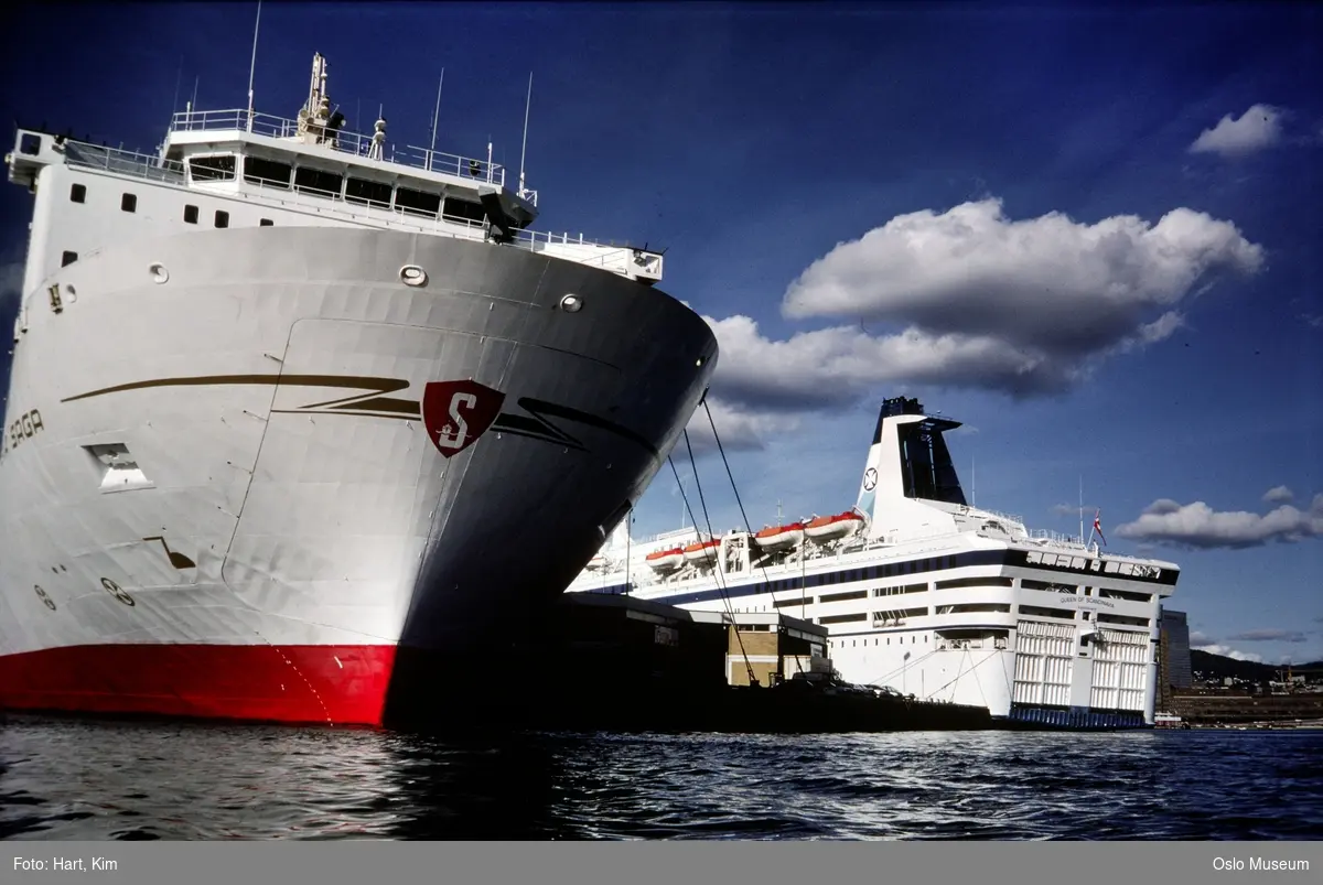 havn, fergeterminal, danskebåter, Stena Saga, DFDS Queen of Scandinavia