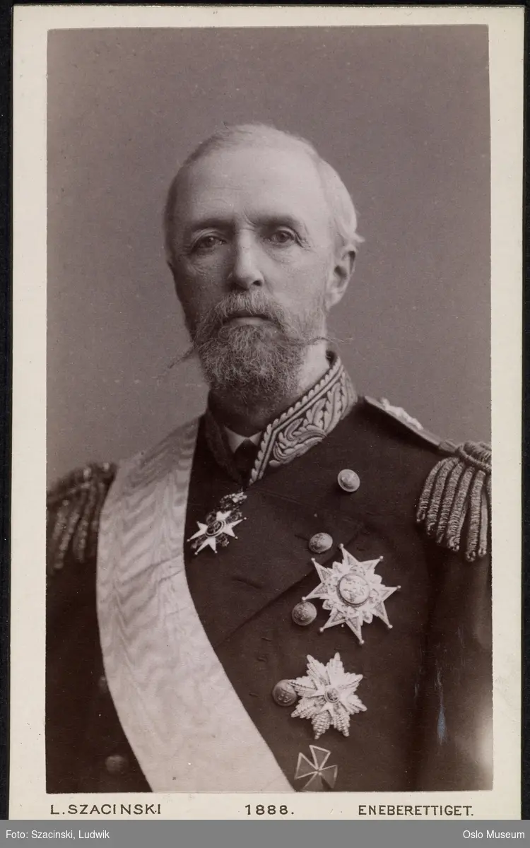 portrett, mann, konge, brystbilde, uniform, ordener