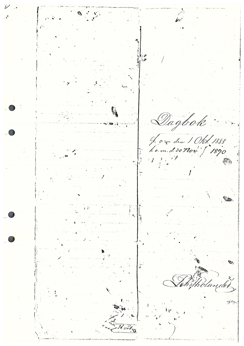 Tvärreddagboken 1888-1890