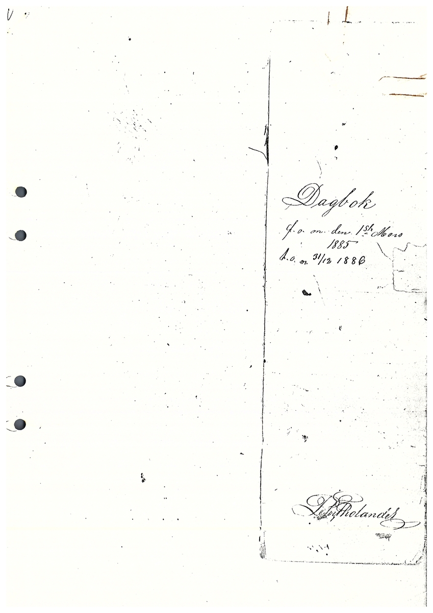 Tvärreddagboken 1885-1886