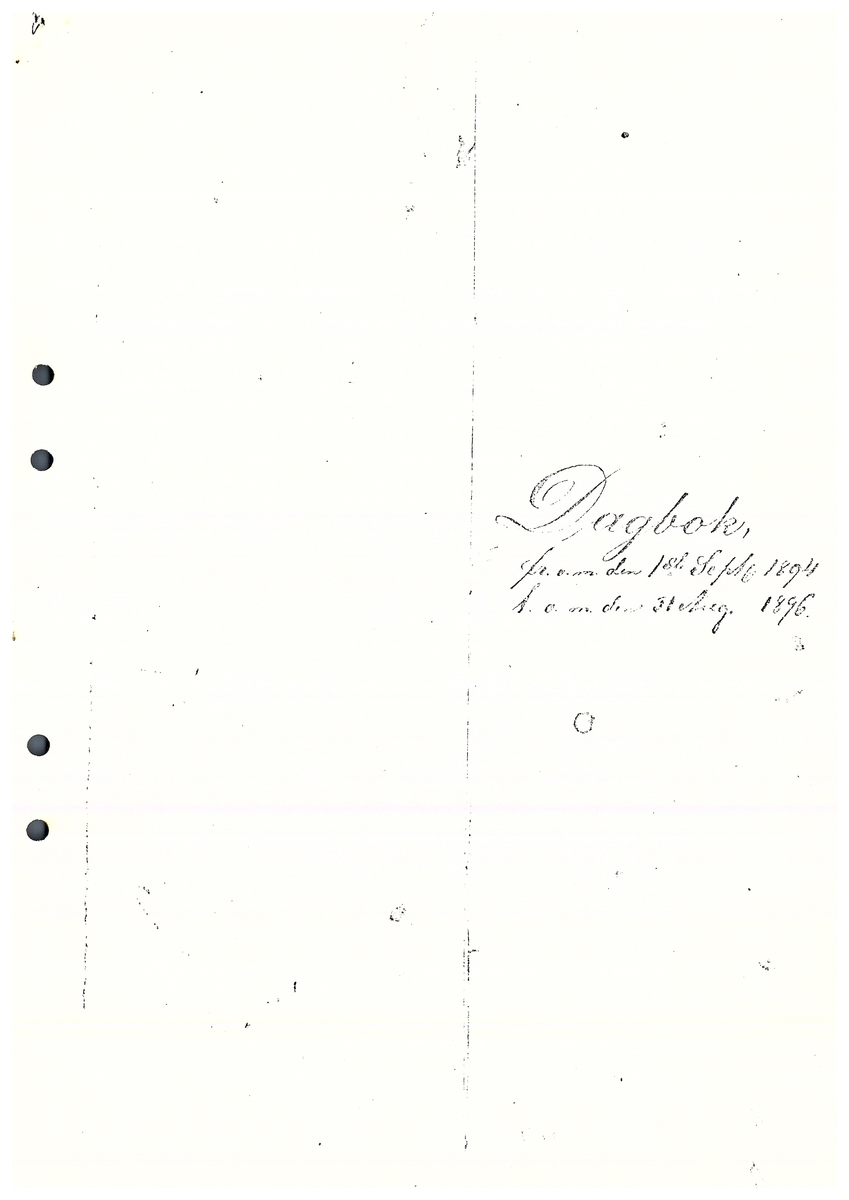 Tvärreddagboken 1894-1896