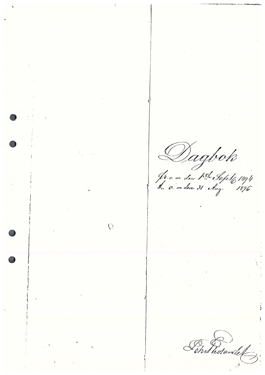 Tvärreddagboken 1894-1896