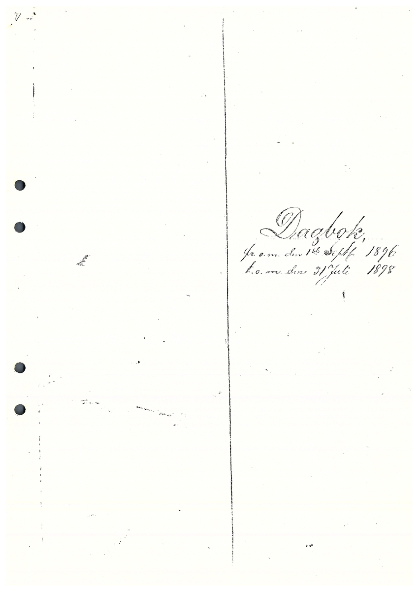 Tvärreddagboken 1896-1898