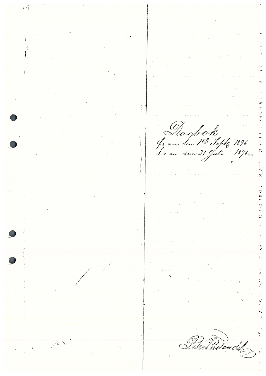 Tvärreddagboken 1896-1898