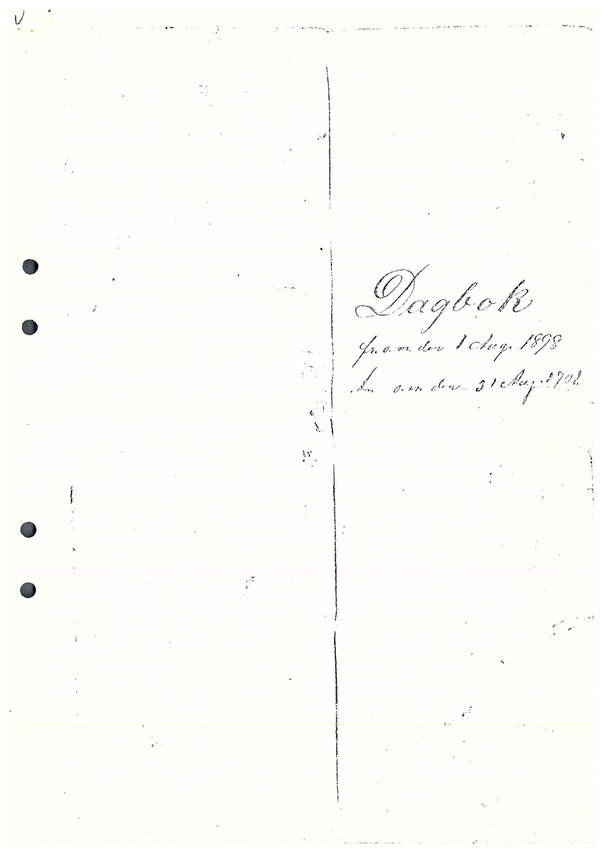 Tvärreddagboken 1898-1901