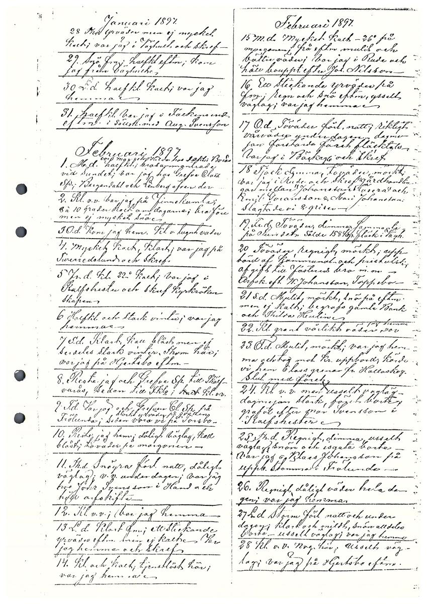 Tvärreddagboken 1896-1898