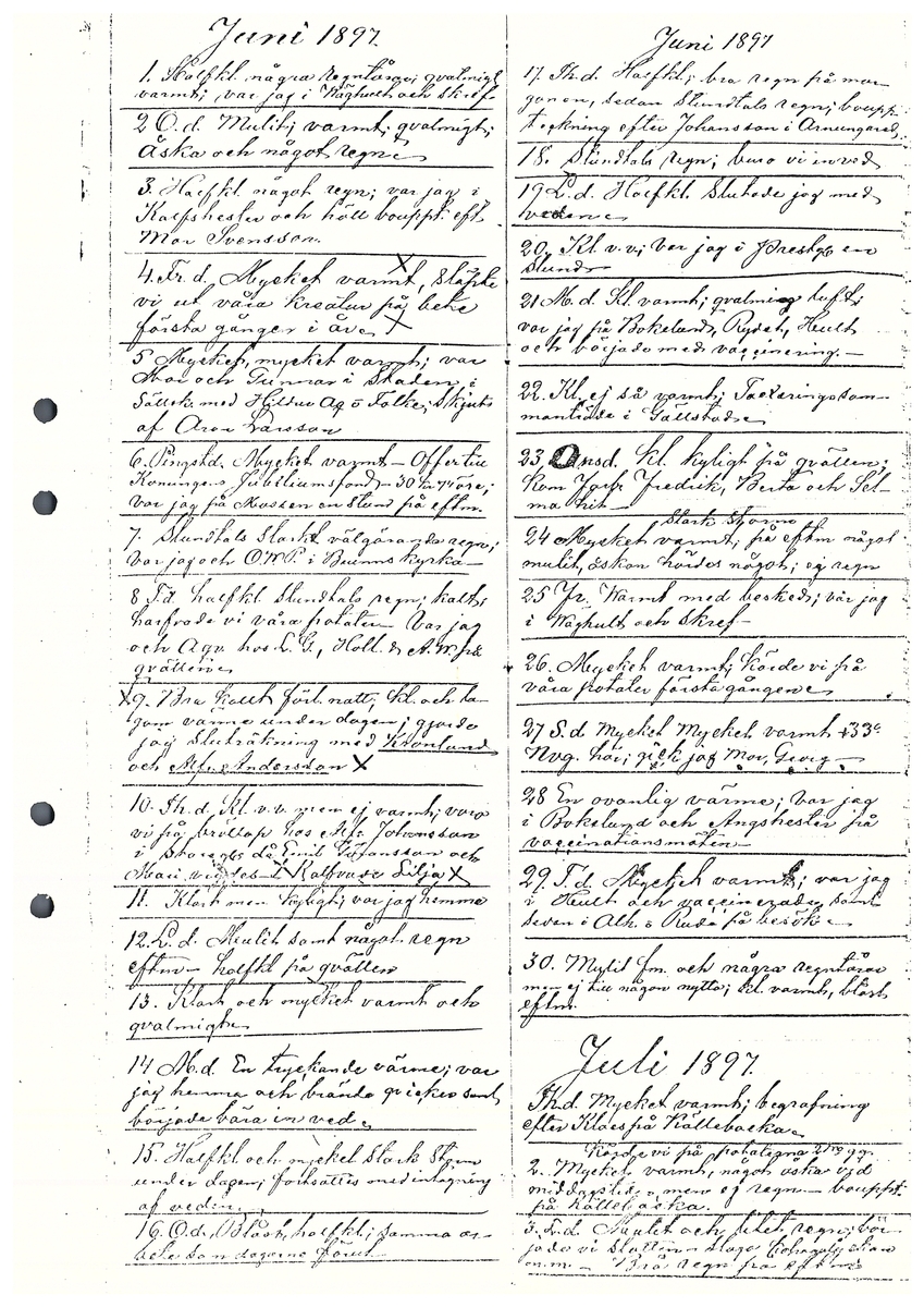 Tvärreddagboken 1896-1898