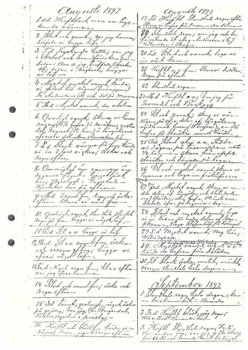 Tvärreddagboken 1896-1898