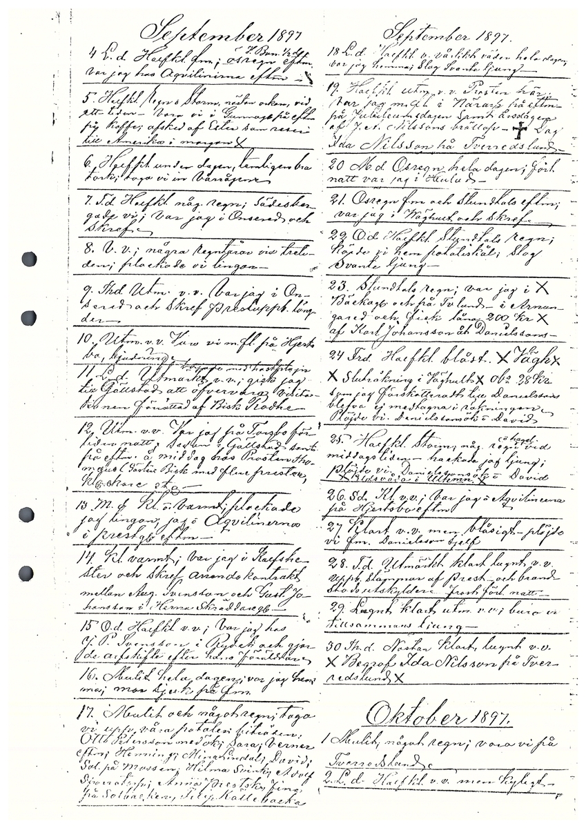 Tvärreddagboken 1896-1898