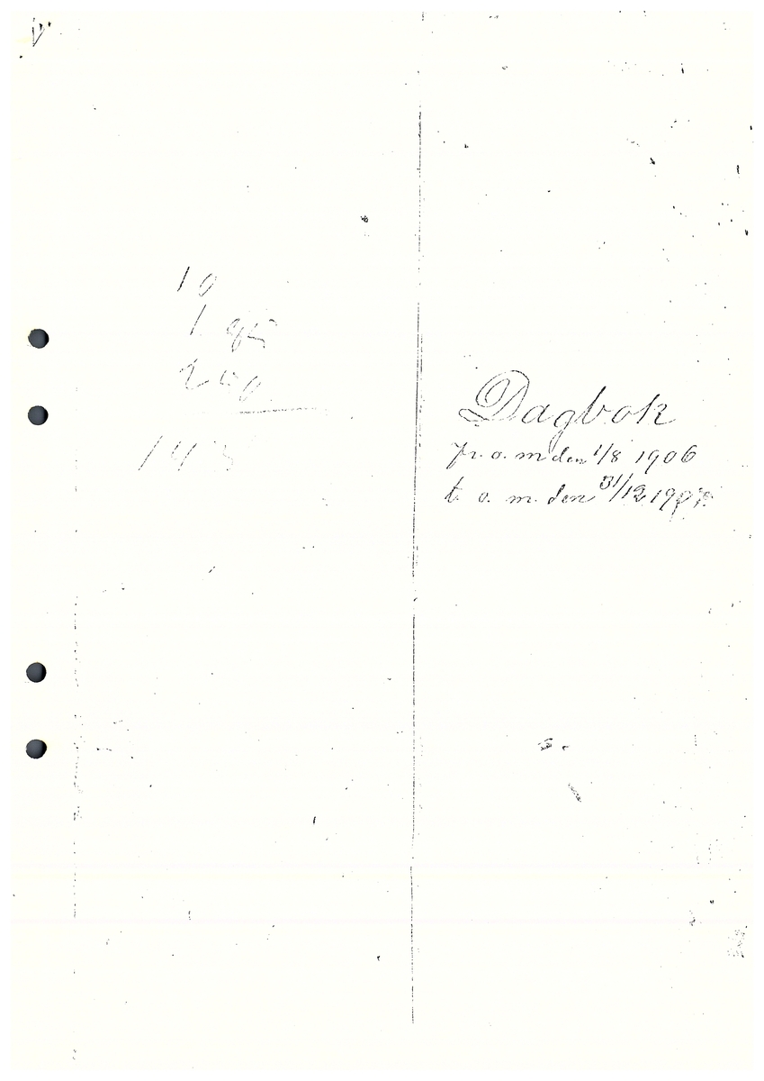 Tvärreddagboken 1906-1907