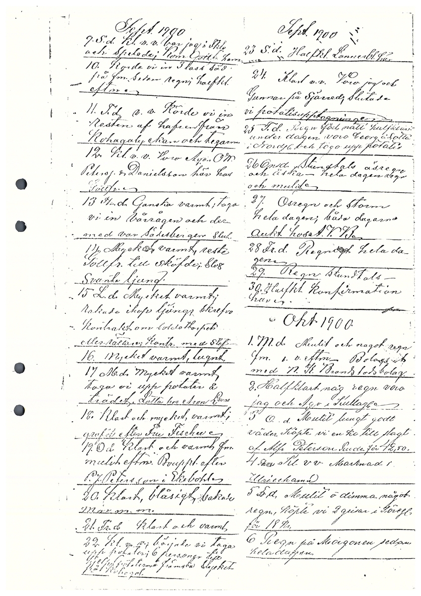 Tvärreddagboken 1898-1901