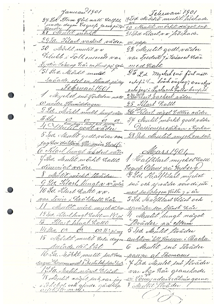 Tvärreddagboken 1898-1901