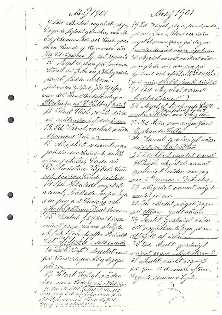 Tvärreddagboken 1898-1901