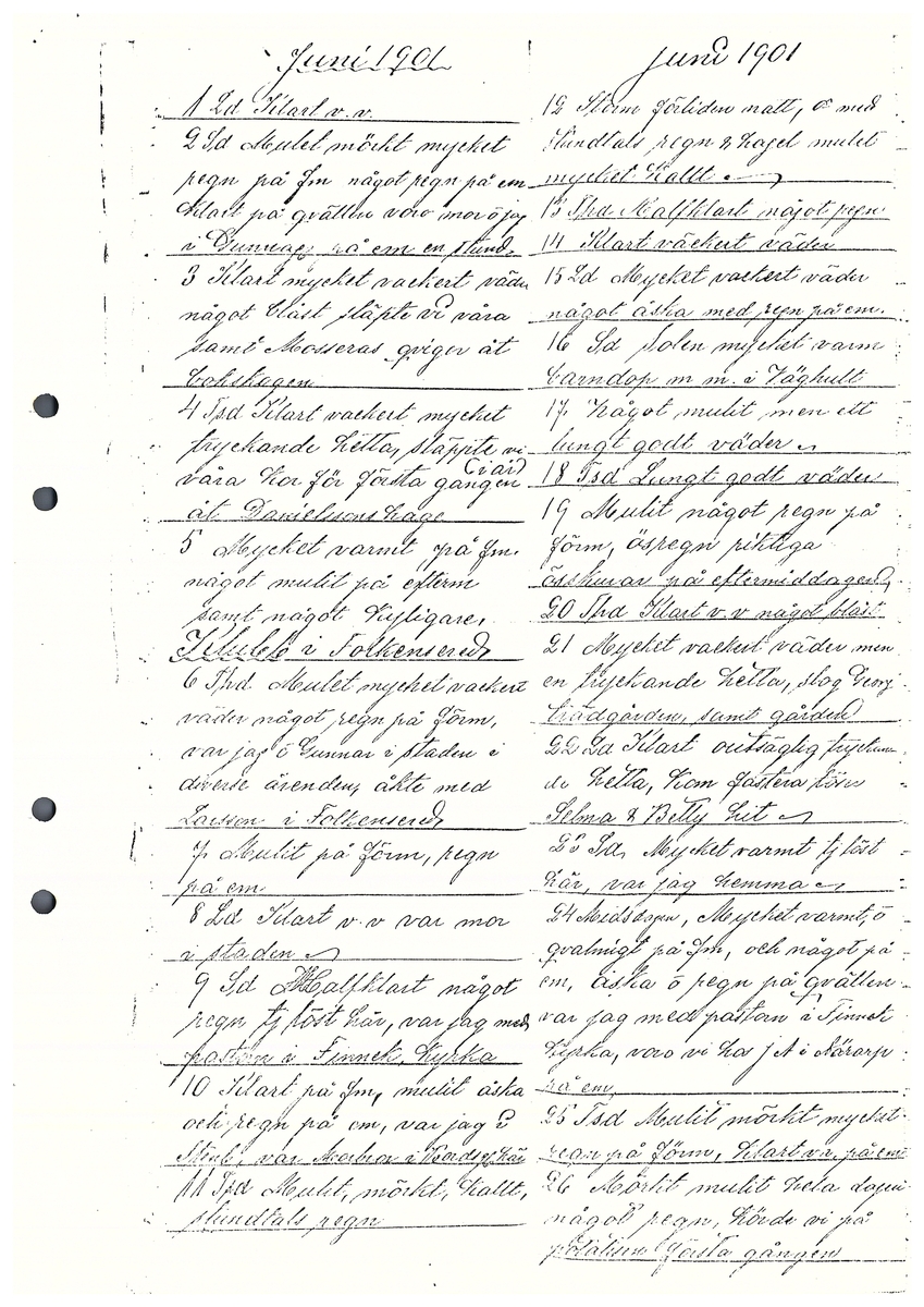 Tvärreddagboken 1898-1901