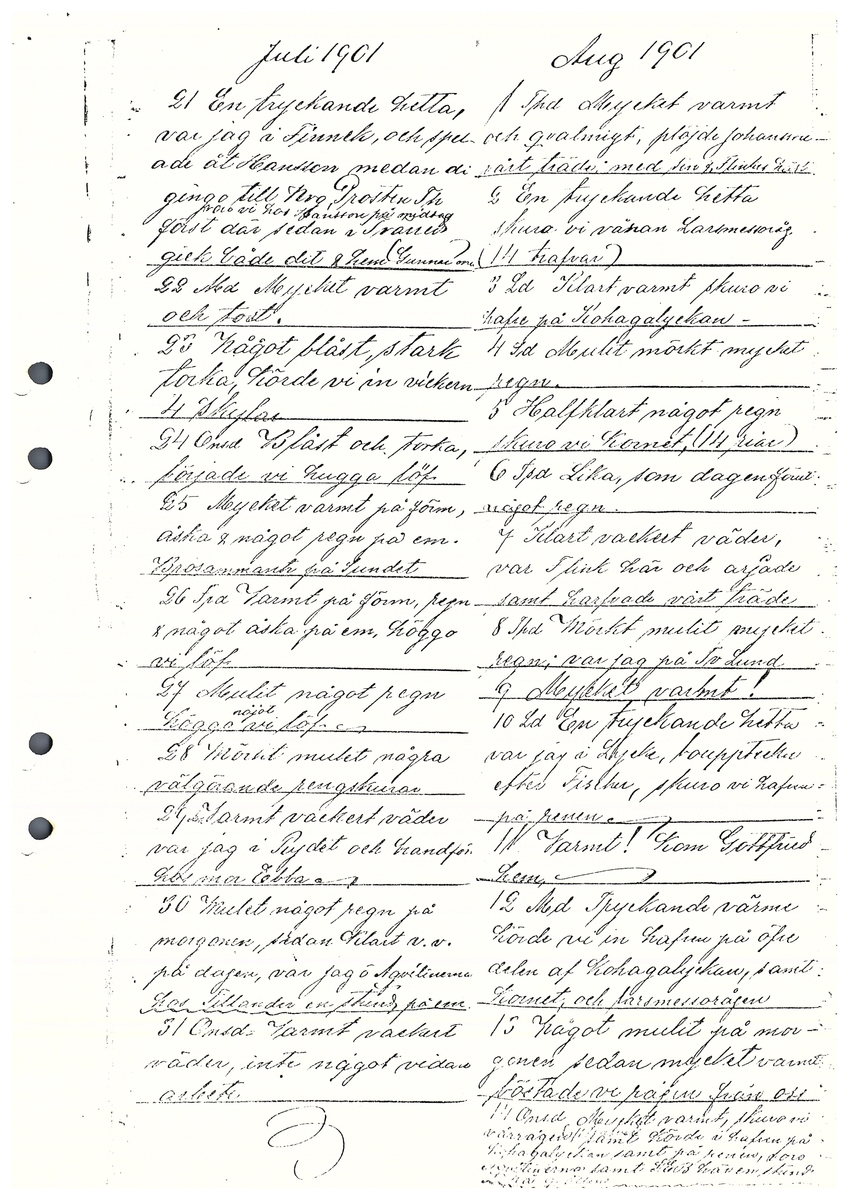 Tvärreddagboken 1898-1901