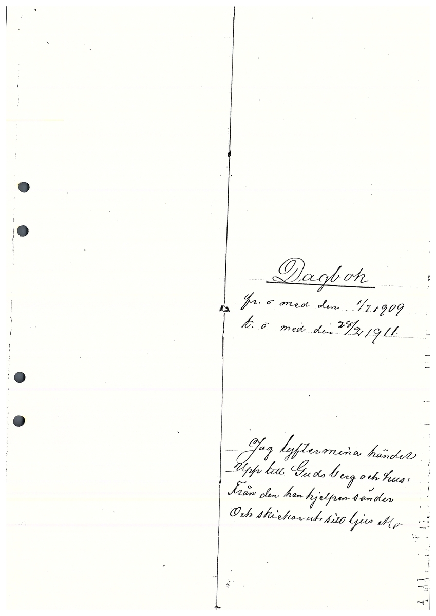 Tvärreddagboken 1909-1911