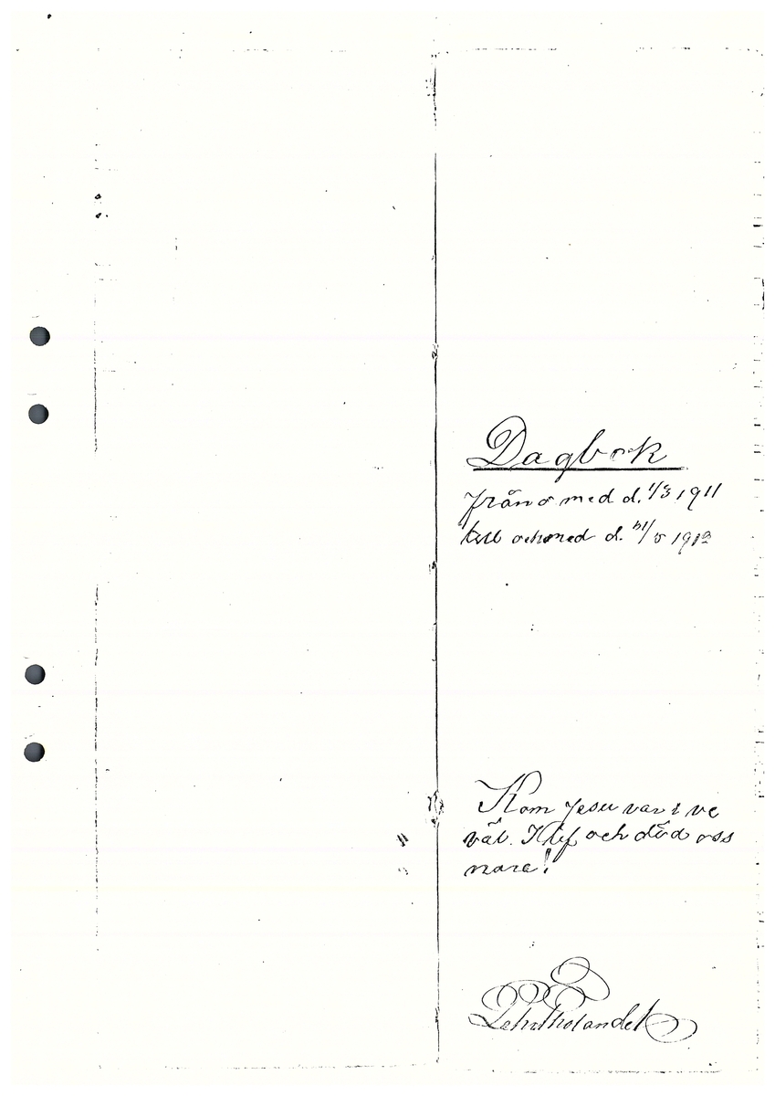 Tvärreddagboken 1911-1912