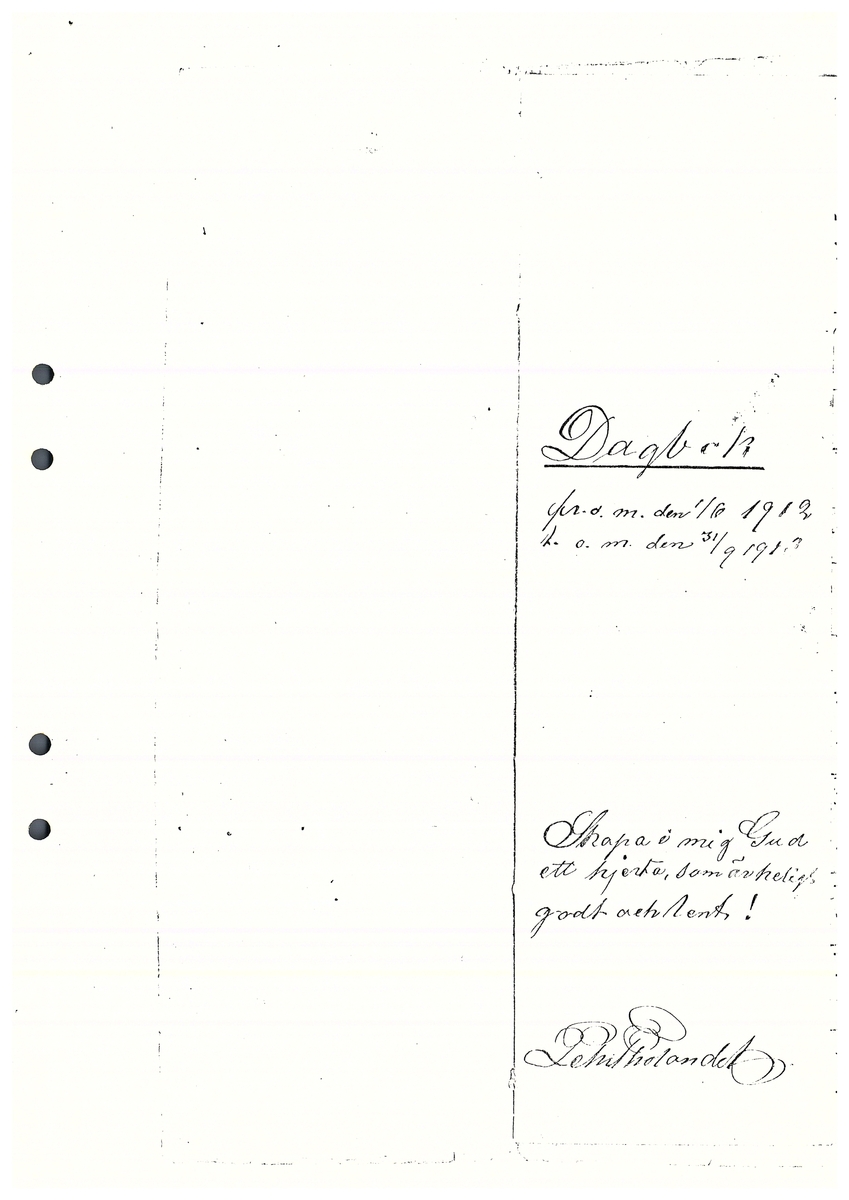 Tvärreddagboken 1912-1913