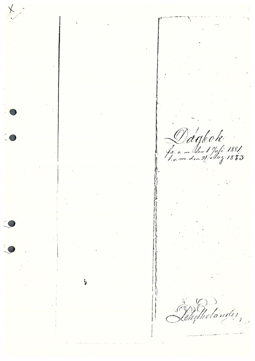 Tvärreddagboken 1881-1883