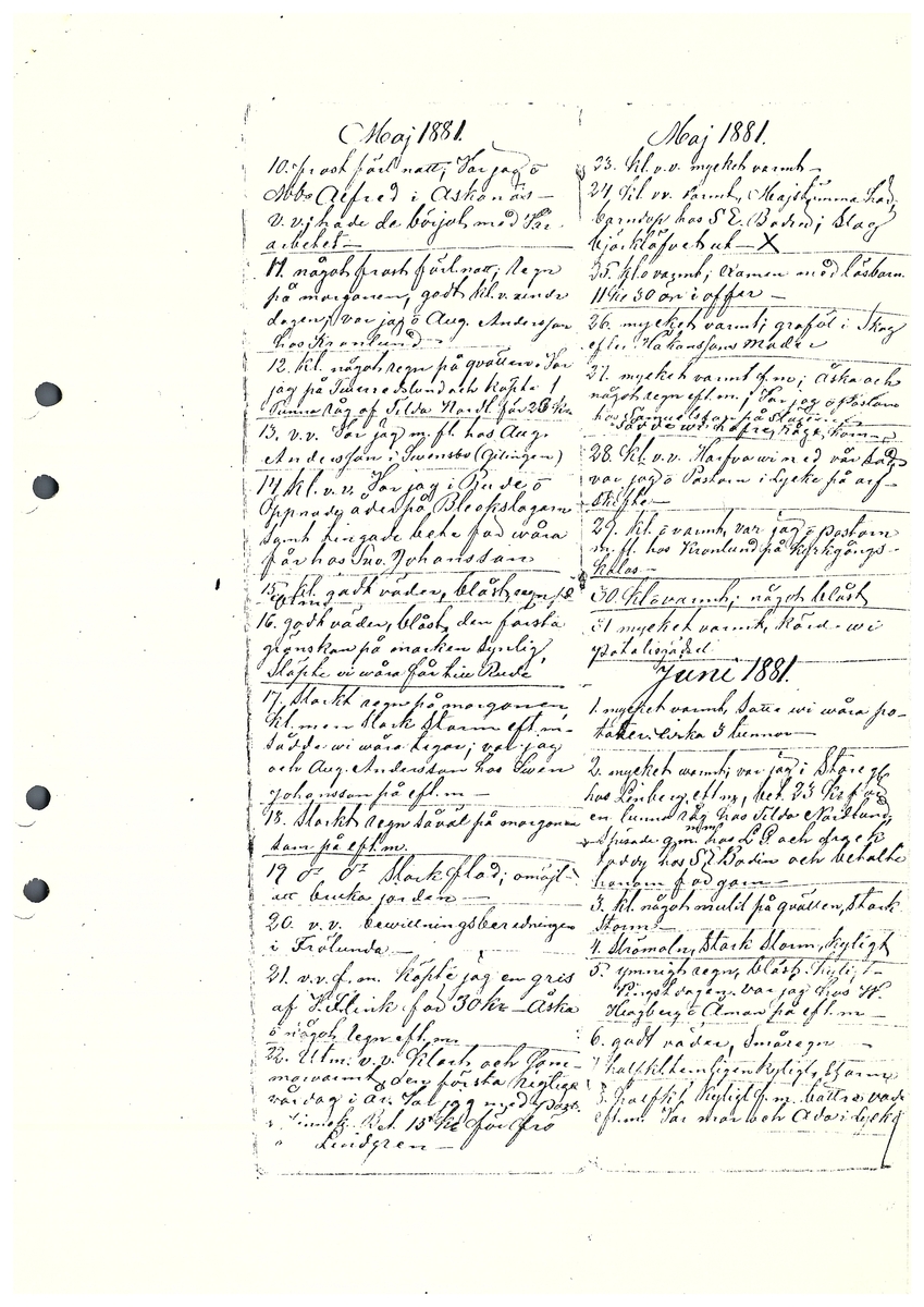Tvärreddagboken 1881-1883