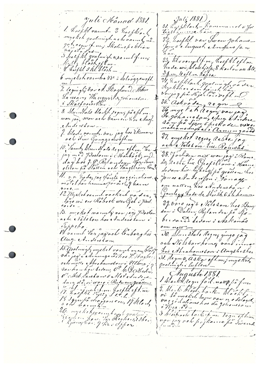 Tvärreddagboken 1881-1883