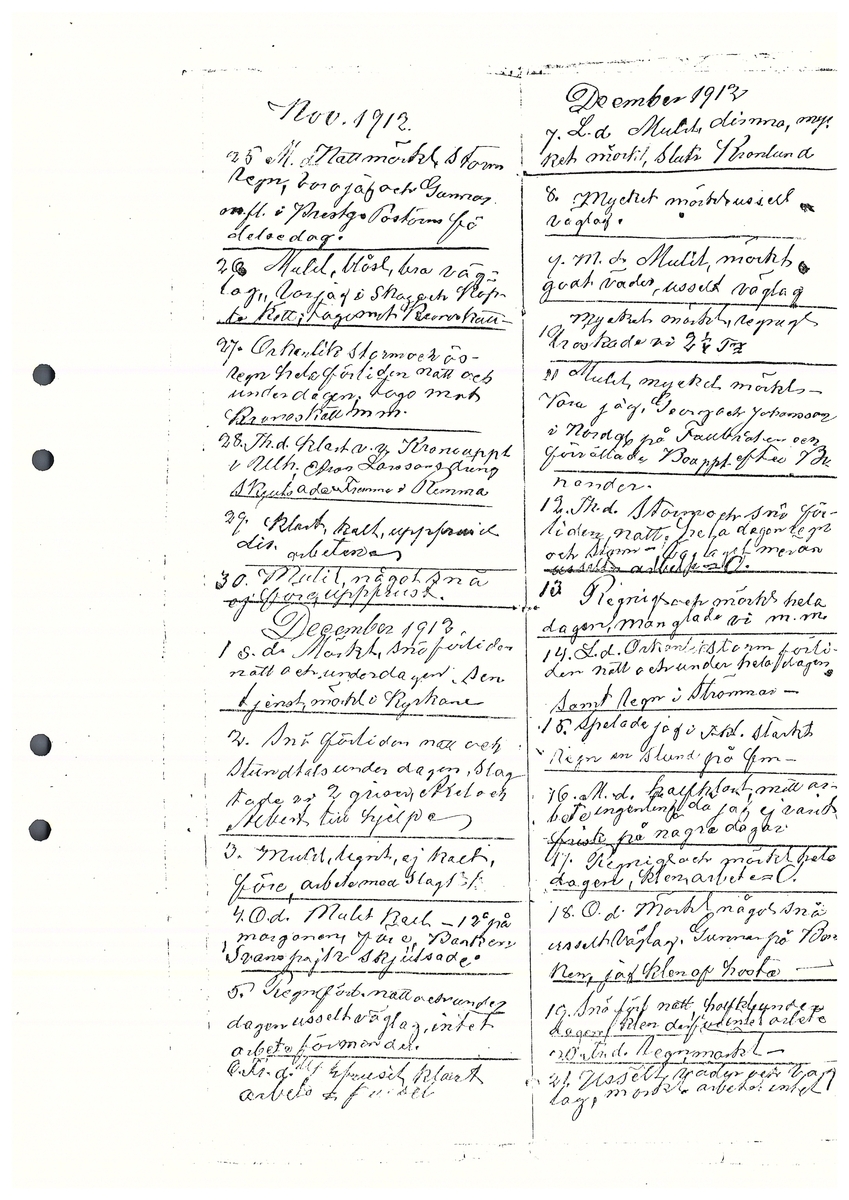 Tvärreddagboken 1912-1913