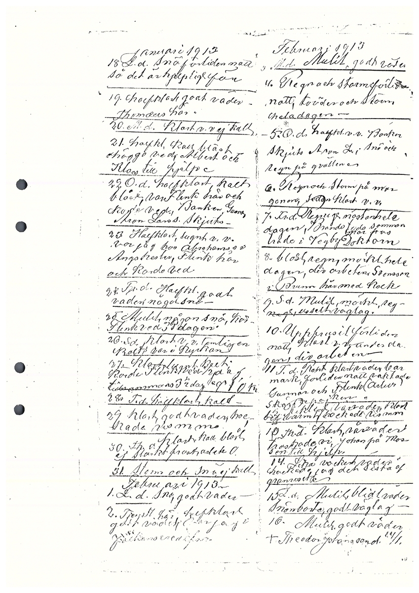 Tvärreddagboken 1912-1913