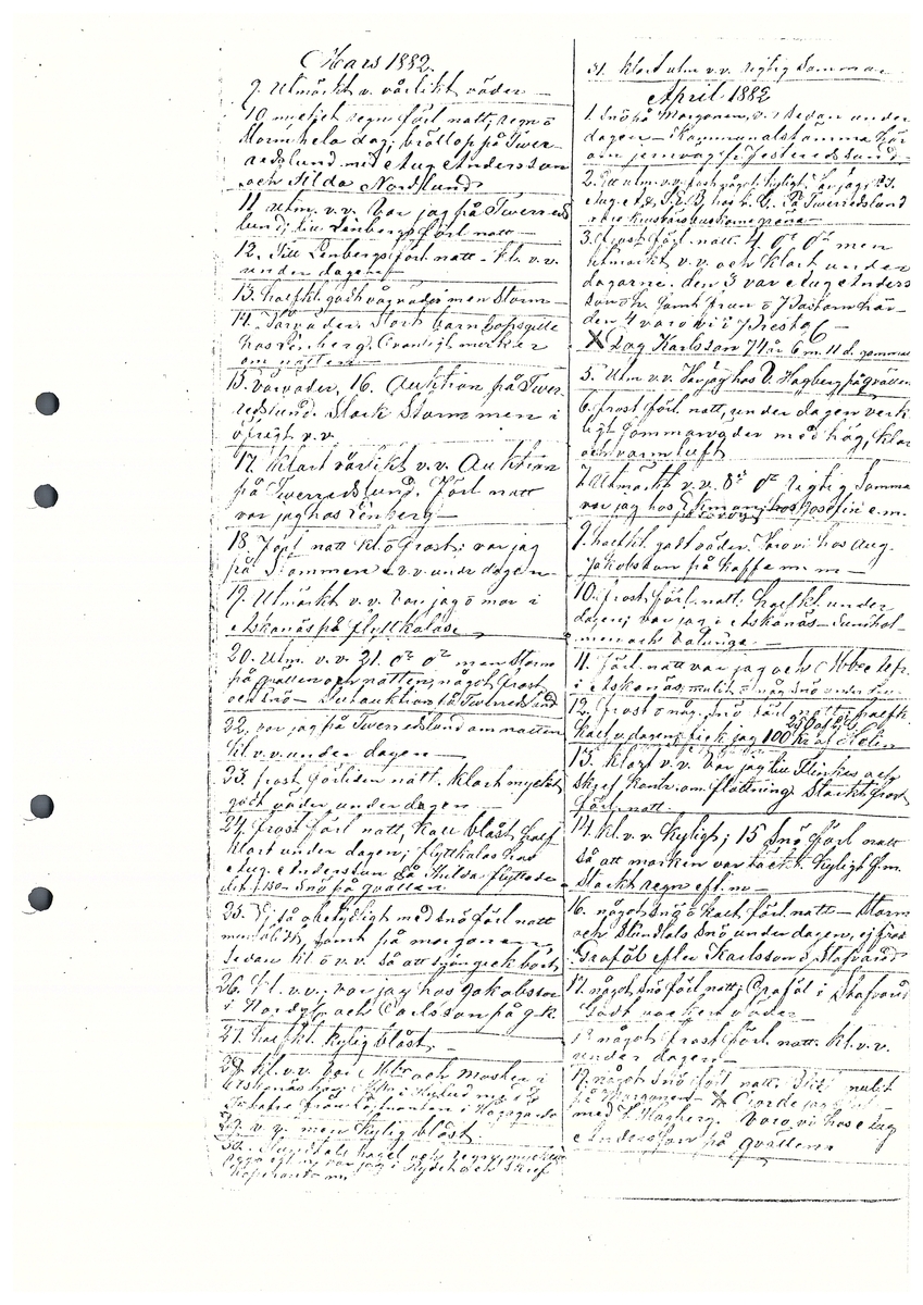 Tvärreddagboken 1881-1883