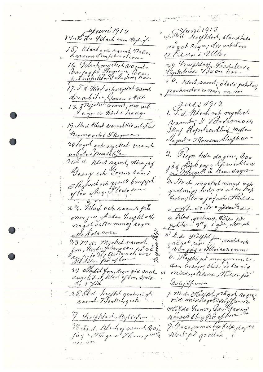Tvärreddagboken 1912-1913