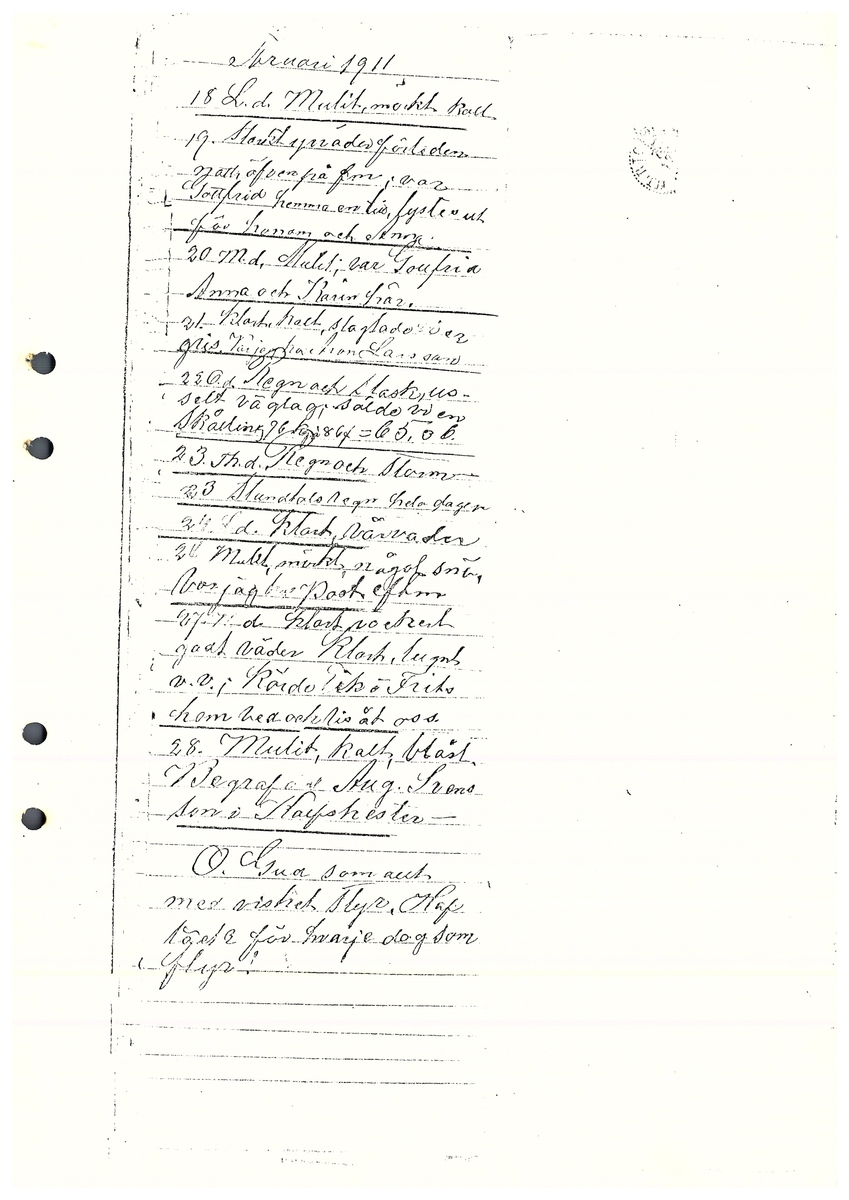 Tvärreddagboken 1909-1911