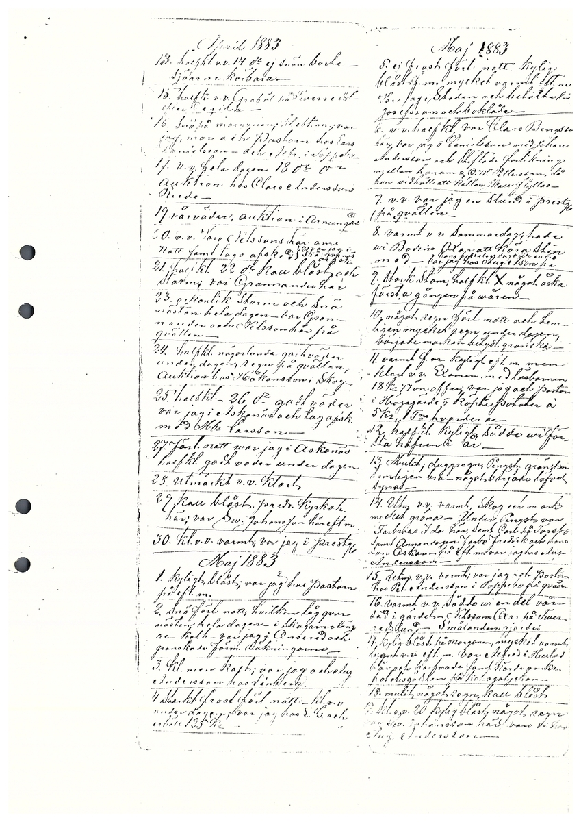 Tvärreddagboken 1881-1883