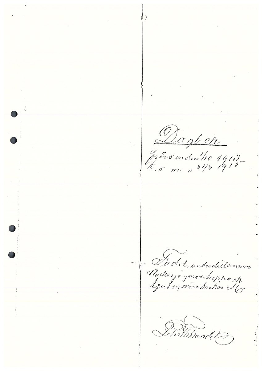 Tvärreddagboken 1913-1915