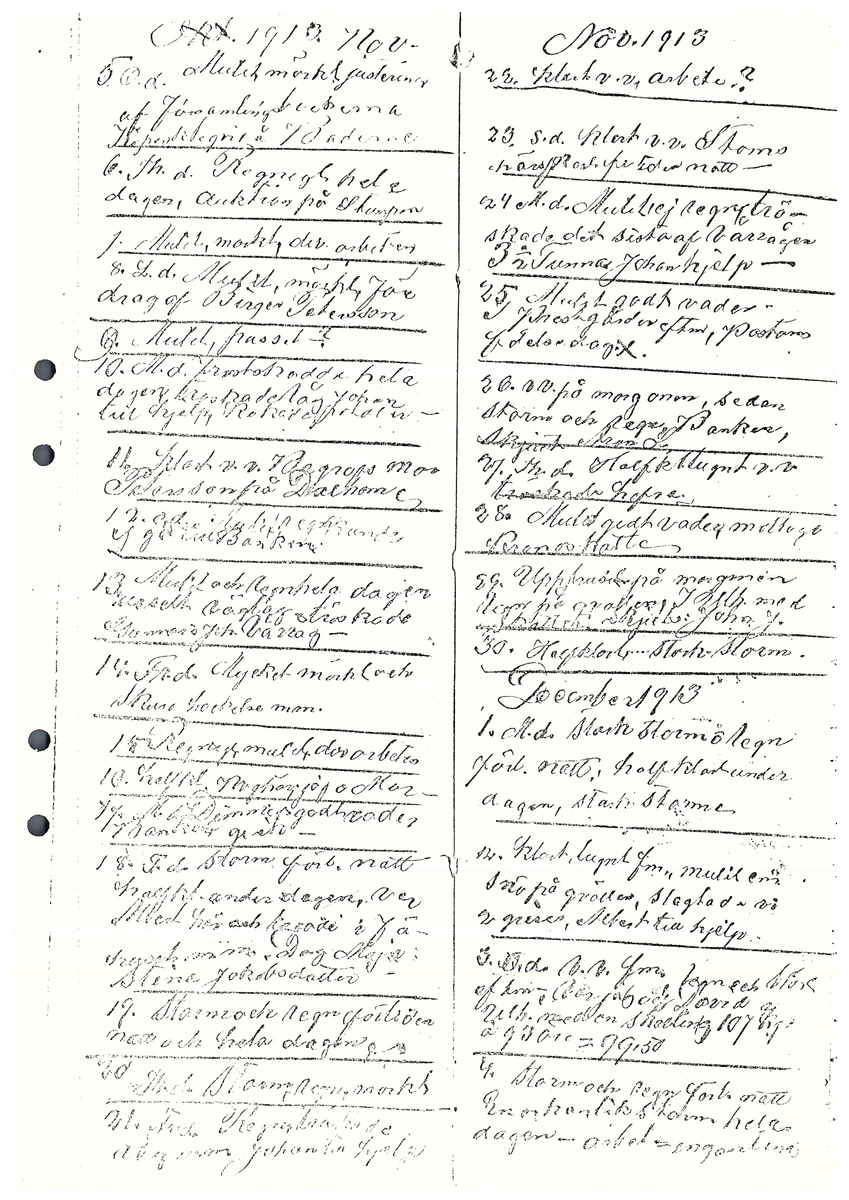 Tvärreddagboken 1913-1915