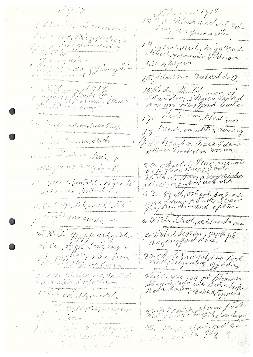 Tvärreddagboken 1917-1919