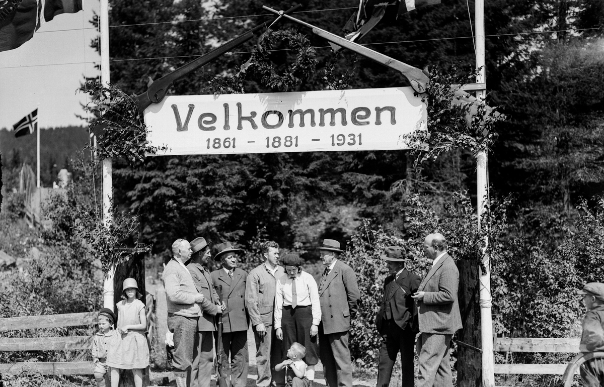 Gjøvik & Brusveen skytterlag sitt skytterstevne 12. juli 1931.