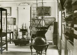 Äldre segelfartygsrummet i Sjöfartsmuseet lokaler på Skeppsb